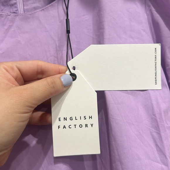 FRENCH CONNECTION RUFFLE DRESS LILAC NWT LARGE - Picture 6 of 7